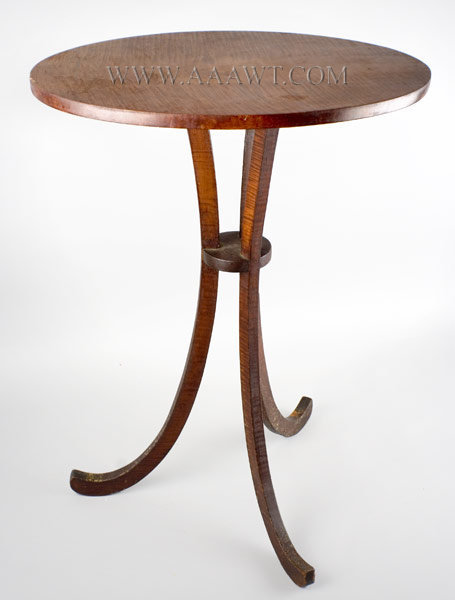 Candlestand, Curly Maple
New England
Hartford Springfield Area
Circa 1820 to 1830, entire view